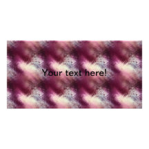 Purple texture personalized photo card