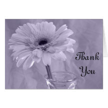 Purple Tinted Daisy Bridesmaid Thank You Note Card