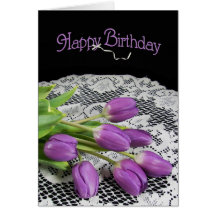 Purple Tulips Card