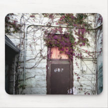 Purple vines on wall mouse pad