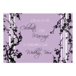 Purple Vow Renewal Ceremony Invitation Card