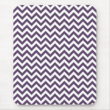 Purple White Chevron Pattern Mousemat