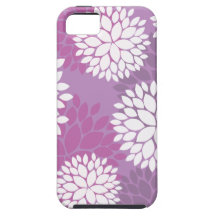 Purple White Flowers iPhone 5 Case