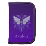 Purple Wings Monogram Swords Folio Planner