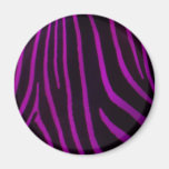 Purple Zebra Print Magnet