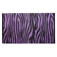 Purple Zebra stripe pattern (faux glitter bling) iPad Folio Cover