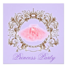 PurplePink Tutu Princess Birthday Party invitation