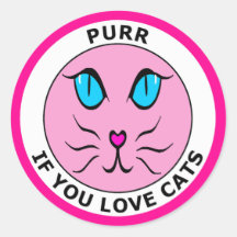 PURR IF YOU LOVE CATS STICKER