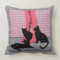 Purrfectly Sane Cat Lady pillows