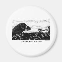Pursue Your Passion Curly Coated Retriever Fridge Magnets
