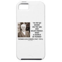 Put My Money On Sun Solar Energy Source Of Power iPhone 5 Cover