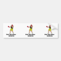 put up your dukes boxer bumper sticker