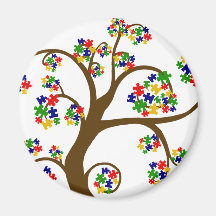 Puzzled Tree of Life Refrigerator Magnet