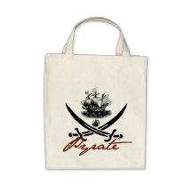 Pyrate Insignia with Ship Canvas Bag
