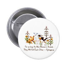 Pythagoras Vegetarian quote Buttons