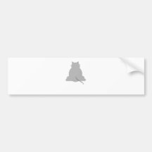 Q-tie cat bumper sticker