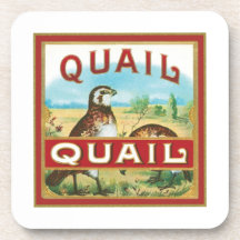 Quail Vintage Label Drink Coaster