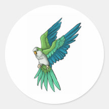 Quaker Parrot Products Round Sticker
