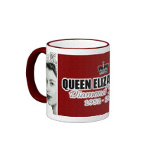 Queen Elizabeth Diamond Jubilee Red Mug