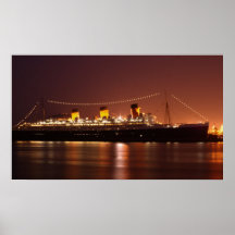 Queen Mary At Dusk Poster
