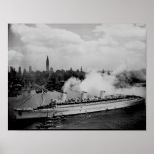 Queen Mary with Vets Poster