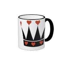 Queen of Hearts Crown Coffee Mugs