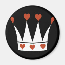 Queen of Hearts Crown Fridge Magnet