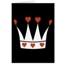 Queen of Hearts Crown Greeting Card