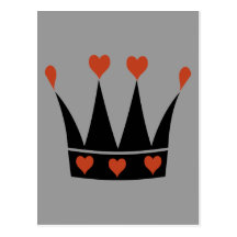 Queen of Hearts Crown Postcards