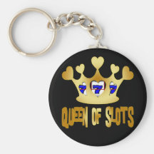 QUEEN OF SLOTS KEY CHAIN