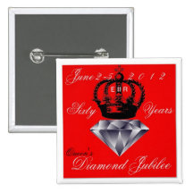 Queens Diamond Jubilee Button