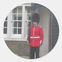 Queen's Guard Round Stickers