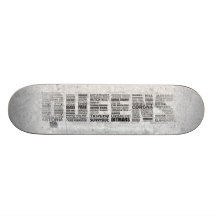 Queens New York Typography Skateboard