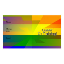 "Queer In Training" Card Business Cards