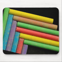 quelques craies de couleur mousepads