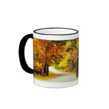 Quiet Country Lane in Autumn Mug
