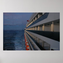 Quiet Night at Sea Poster Calendar