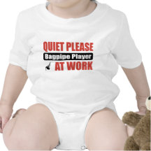 Quiet Please Bagpipe Player At Work T-shirts