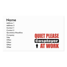 Quiet Please Cosplayer At Work Business Cards