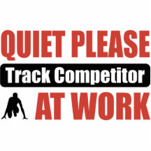 Quiet Please Track Competitor At Work Photo Cut Out