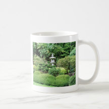 Quiet solitude and lush green of a Japanese Garden Mug