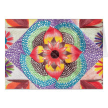 Quilt Art by Skinny Bones Greeting Card