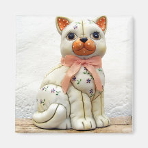 Quilted Cat. Magnet