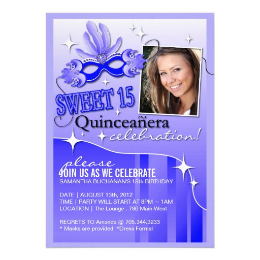 QUINCEANERA MASQUERADE INVITATION