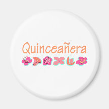 Quinceanera (peach colour) refrigerator magnet