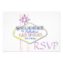 Quinceanera RSVP Las Vegas Pastel Art Custom Invitation