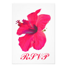 Quinceanera RSVP Pretty Pink Flower Custom Invite