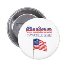 Quinn Patriotic American Flag 2010 Elections Pinback Buttons