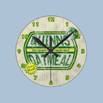 Quinn's Oatmeal Clock wall clocks