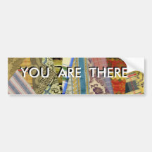 Quite Crazily Quilted Bumper Sticker